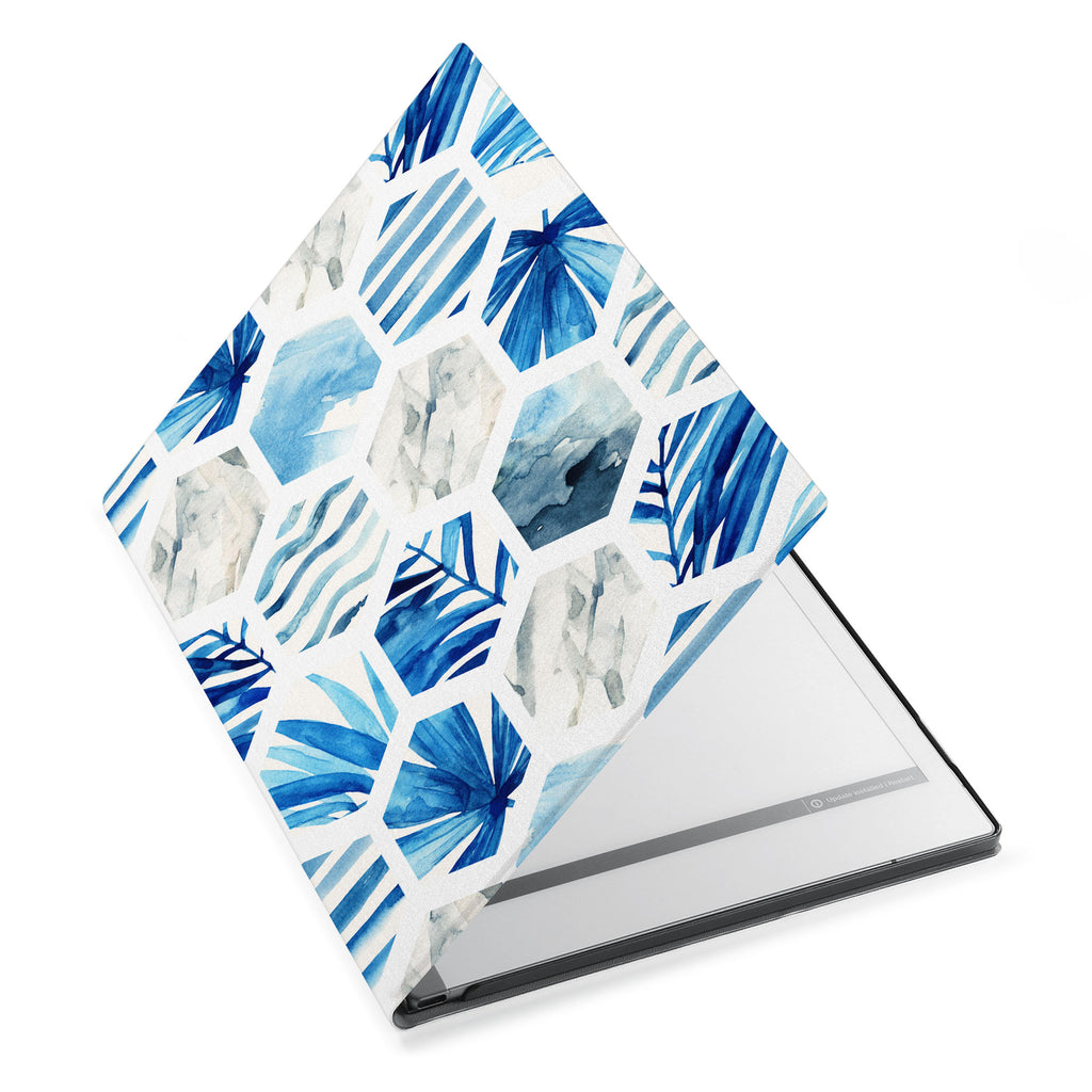 The Personalized VistaCase reMarkable Pen Holder CasewithGeometric Flower design adds a touch of elegance to your device.