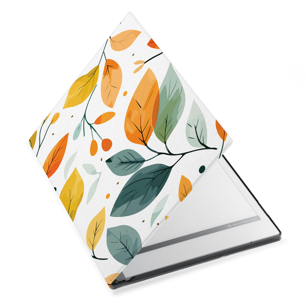 The Personalized VistaCase reMarkable Pen Holder Casewith Leaves design adds a touch of elegance to your device.