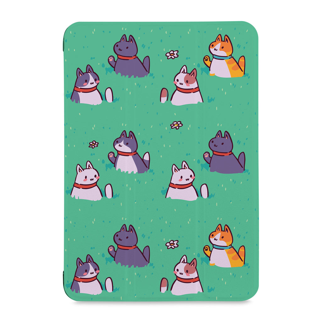 the front view of Personalized Samsung Galaxy Tab Case with Sushi Cats design