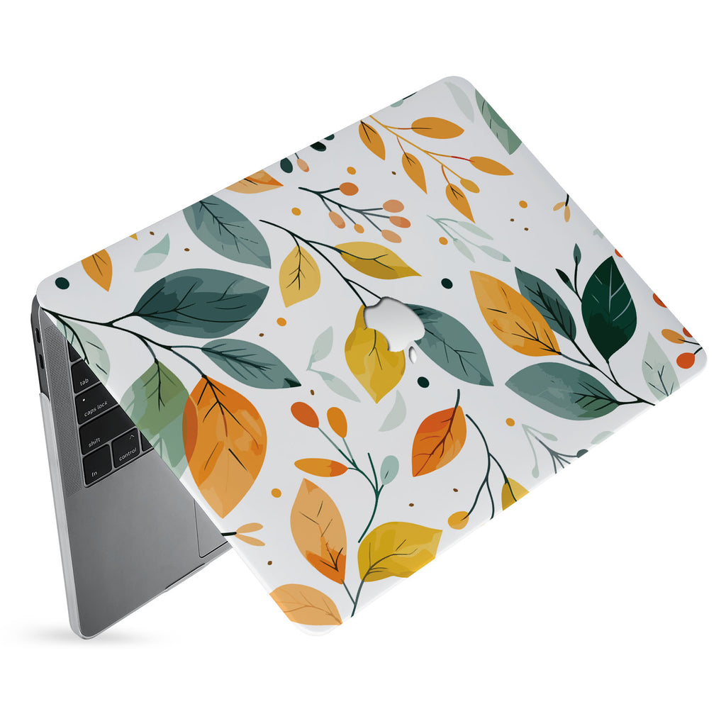 hardshell case with Leaves design has matte finish resists scratches