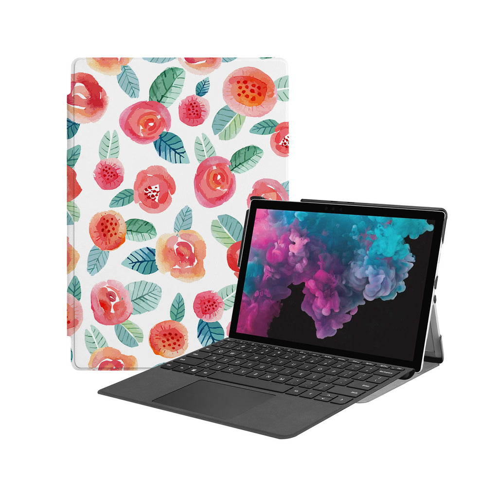the Hero Image of Personalized Microsoft Surface Pro and Go Case with Rose design