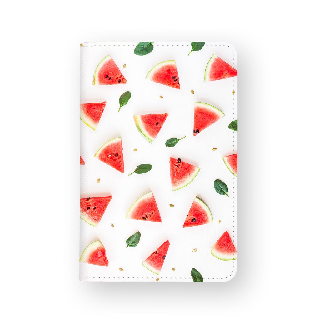 front view of personalized RFID blocking passport travel wallet with 07 design