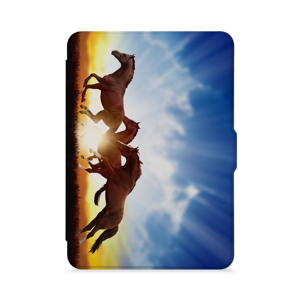 front view of personalized kindle paperwhite case with 01 design - swap