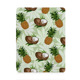 front view of personalized iPad case with pencil holder and Tropical Fruits design