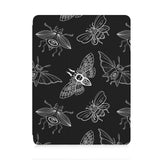 front view of personalized iPad case with pencil holder and Animal Skeleton design