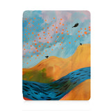 front view of personalized iPad case with pencil holder and Abstract Painting design