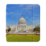 front view of personalized Kobo case with US Famous Attractions design