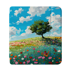 front view of personalized Kobo case with Tree Painting design