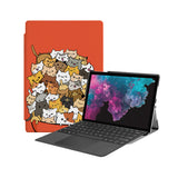 the Hero Image of Personalized Microsoft Surface Pro and Go Case with Cute Cats design