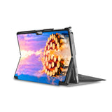 the back side of Personalized Microsoft Surface Pro and Go Case in Movie Stand View with Elon Musk SpaceX design - swap