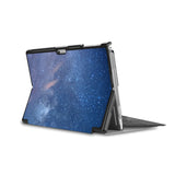 the back side of Personalized Microsoft Surface Pro and Go Case in Movie Stand View with Starry Night design - swap