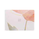 Add your name, company name, signature to this Front Personalized microsoft surface laptop Case Artistic Flower design