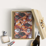 Personalized Samsung Galaxy Tab Case with Sushi Cats design in a gift box