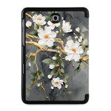 the back view of Personalized Samsung Galaxy Tab Case with Flower Painting design