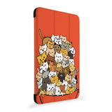 the side view of Personalized Samsung Galaxy Tab Case with Cute Cats design