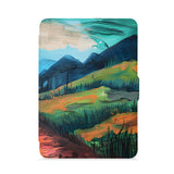 front view of personalized kindle paperwhite case with Abstract Painting design