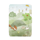 front view of personalized kindle paperwhite case with Forst Animal design