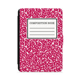 front view of personalized kindle paperwhite case with Composite Book design