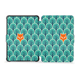 the whole front and back view of personalized kindle case paperwhite case with Fox Fun design