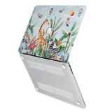 hardshell case with Rainforest Animals design has rubberized feet that keeps your MacBook from sliding on smooth surfaces