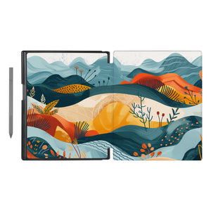 swap - Vista Case reMarkable Folio case with Colorful Mountain Design has an integrated holder for pen marker so you never have to leave your extra tech behind.