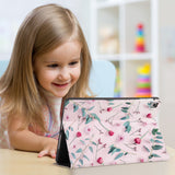 Enjoy the videos or books on a movie stand mode with the personalized iPad folio case with Flat Flower 2 design