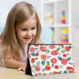 Enjoy the videos or books on a movie stand mode with the personalized iPad folio case with Rose design