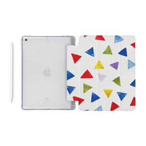 iPad SeeThru Casd with Geometry Pattern Design Fully compatible with the Apple Pencil