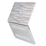 hardshell case with Luxury design has rubberized feet that keeps your MacBook from sliding on smooth surfaces