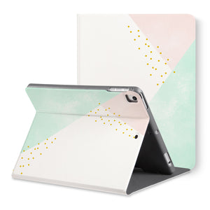 The back view of personalized iPad folio case with Simple Scandi Luxe design - swap