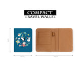 compact size of personalized RFID blocking passport travel wallet with Christmas design