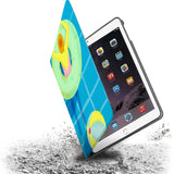 Drop protection from the personalized iPad folio case with Beach design 