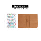standard size of personalized RFID blocking passport travel wallet with Marble Tiles design