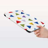 a hand is holding the Personalized Samsung Galaxy Tab Case with Geometry Pattern design