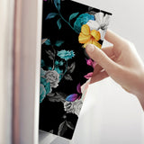 Get your iPad protected with the personalized iPad folio case with Black Flower design 