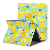 The back view of personalized iPad folio case with Fruit design - swap