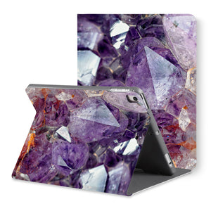 The back view of personalized iPad folio case with Crystal Diamond design - swap
