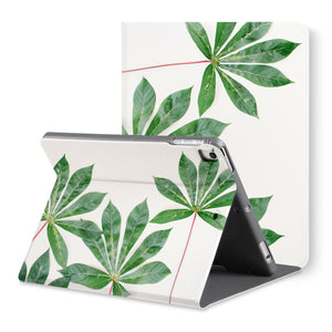 The back view of personalized iPad folio case with Flat Flower design - swap