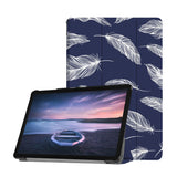 Personalized Samsung Galaxy Tab Case with Feather design provides screen protection during transit