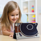 Enjoy the videos or books on a movie stand mode with the personalized iPad folio case with Retro Vintage design