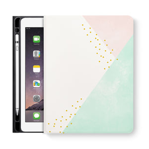 frontview of personalized iPad folio case with Simple Scandi Luxe design