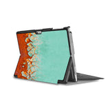 the back side of Personalized Microsoft Surface Pro and Go Case in Movie Stand View with Rusted Metal design - swap