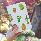 a girl holding personalized RFID blocking passport travel wallet with Plants Enjoyillustration design