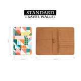 standard size of personalized RFID blocking passport travel wallet with Geometric Pattern design