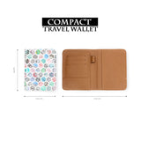compact size of personalized RFID blocking passport travel wallet with Marble Tiles design
