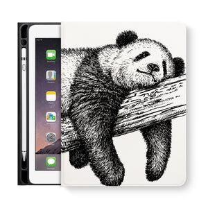 frontview of personalized iPad folio case with Cute Animal design