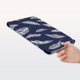 a hand is holding the Personalized Samsung Galaxy Tab Case with Feather design