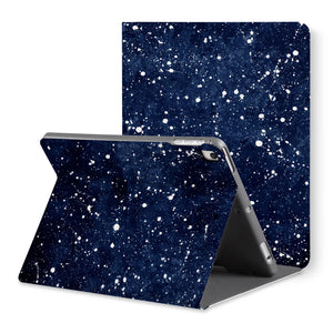 The back view of personalized iPad folio case with Galaxy Universe design - swap