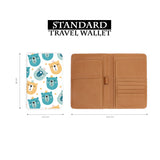 standard size of personalized RFID blocking passport travel wallet with Animal Smiles design